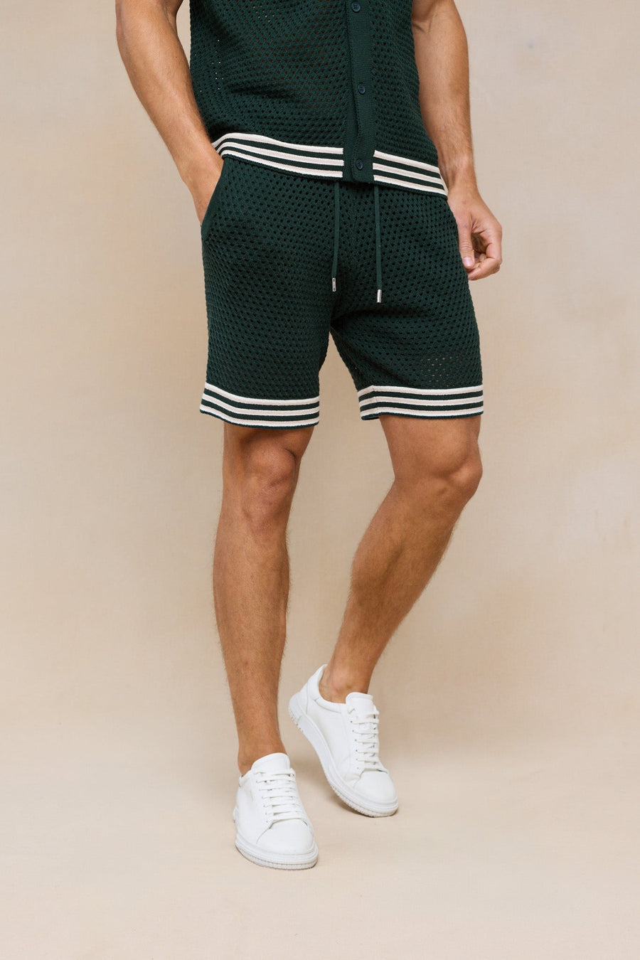 Cipressi Crochet Knit Short - Green
