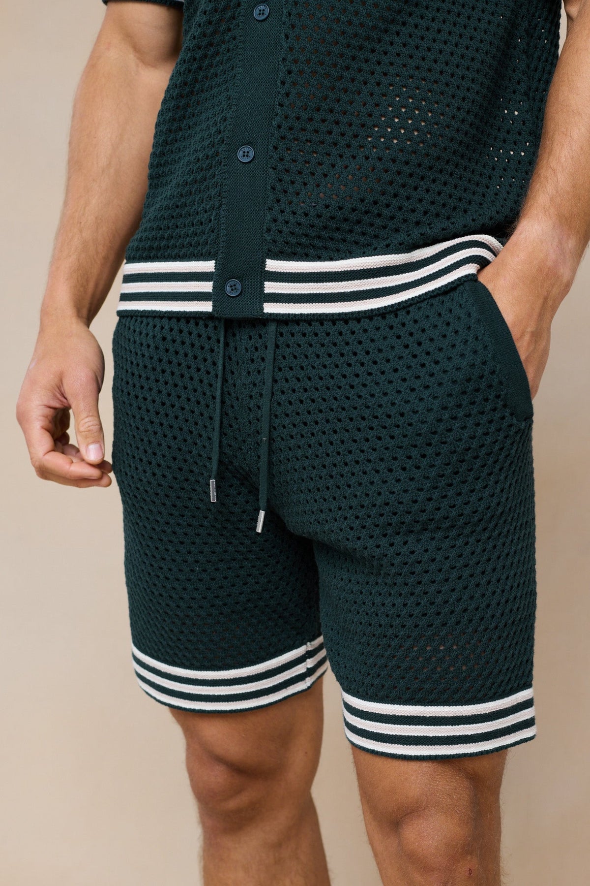 Cipressi Crochet Knit Short - Green