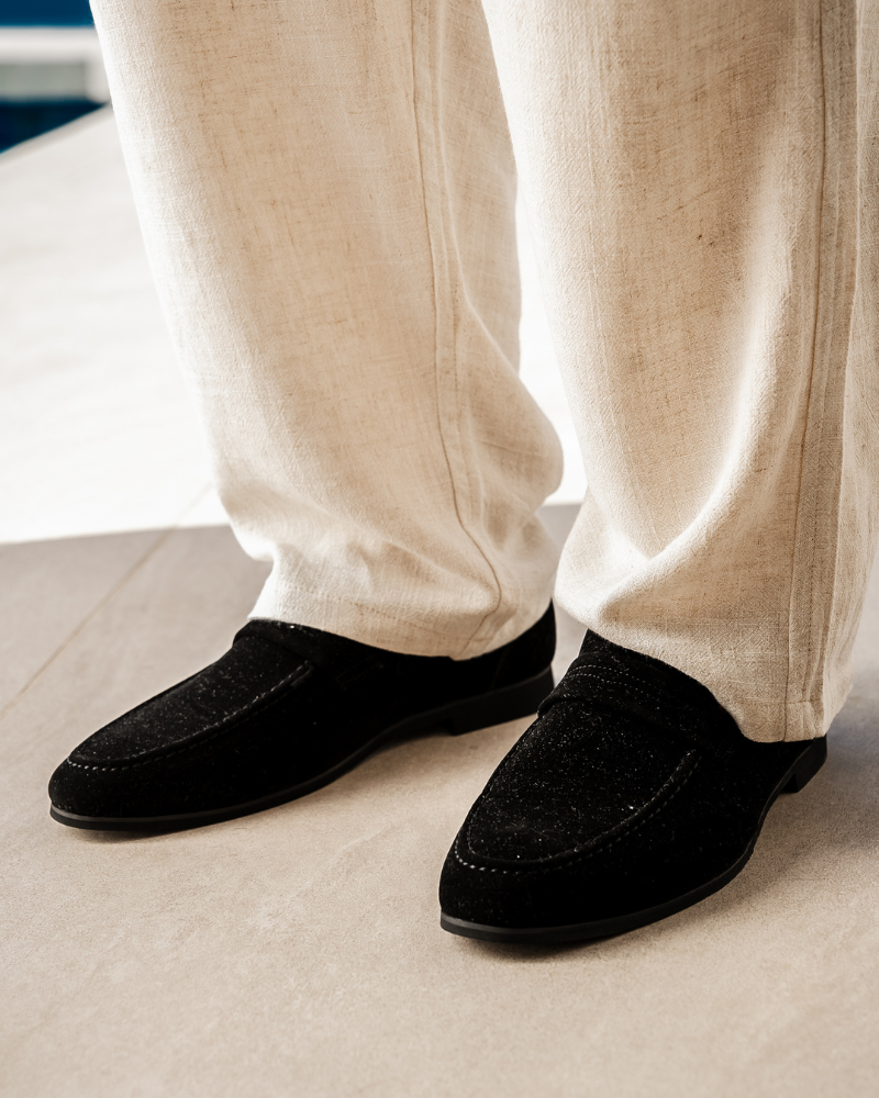 Old Money Suede Penny Loafers