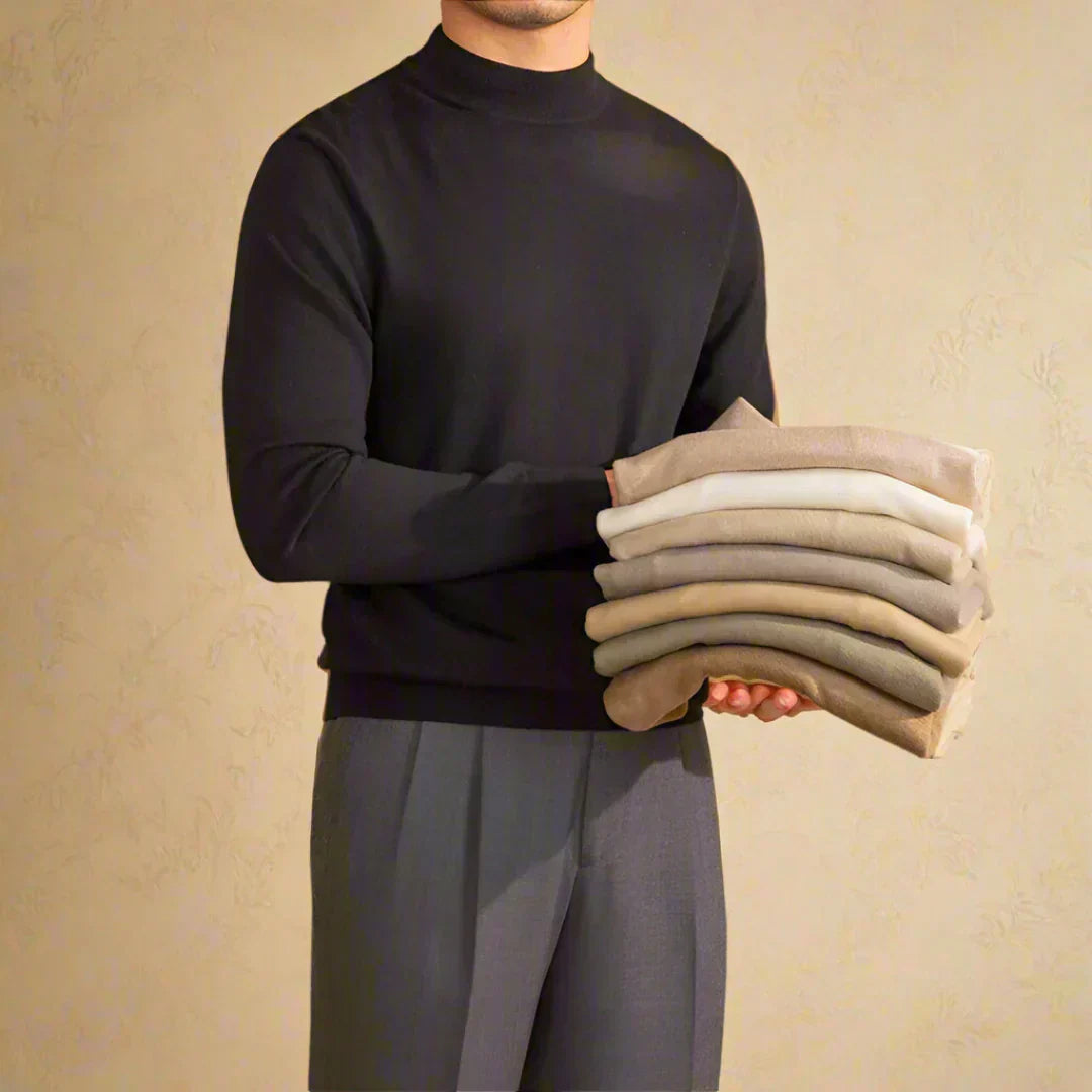 Old Money Cashmere Turtleneck Sweater