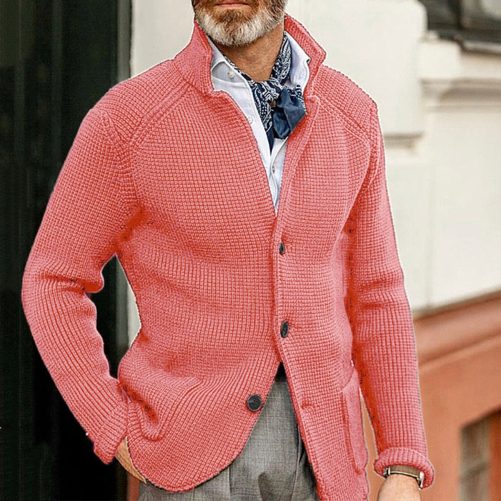 Old Money Slim-Fit Stand Collar Knitted Sweater