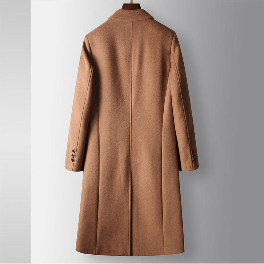 Old Money Double-Breasted Wool Windbreaker Coat