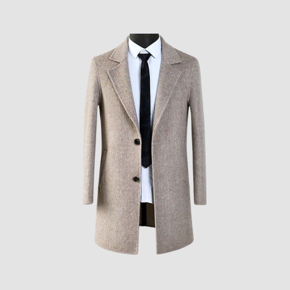 Old Money Mid-Length Woolen Cashmere Coat