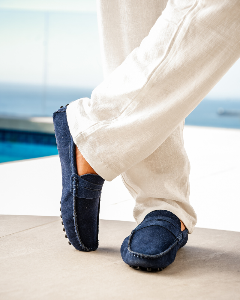 Suede Driver Loafers