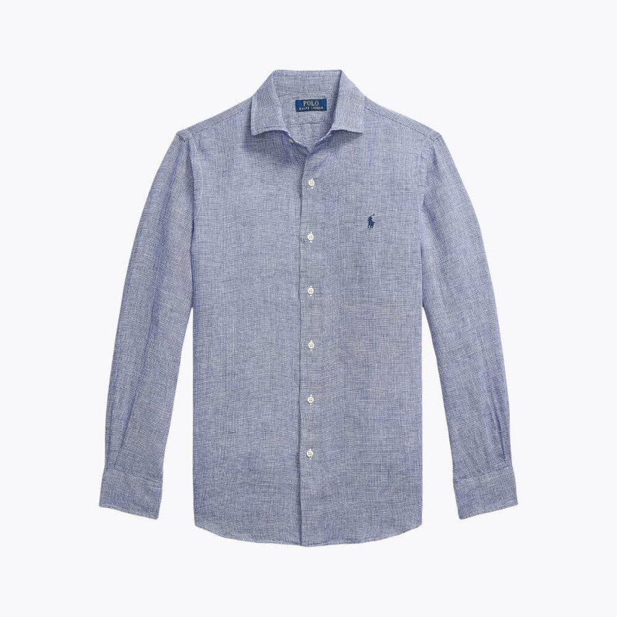 Tailored Linen Button-Down Shirt