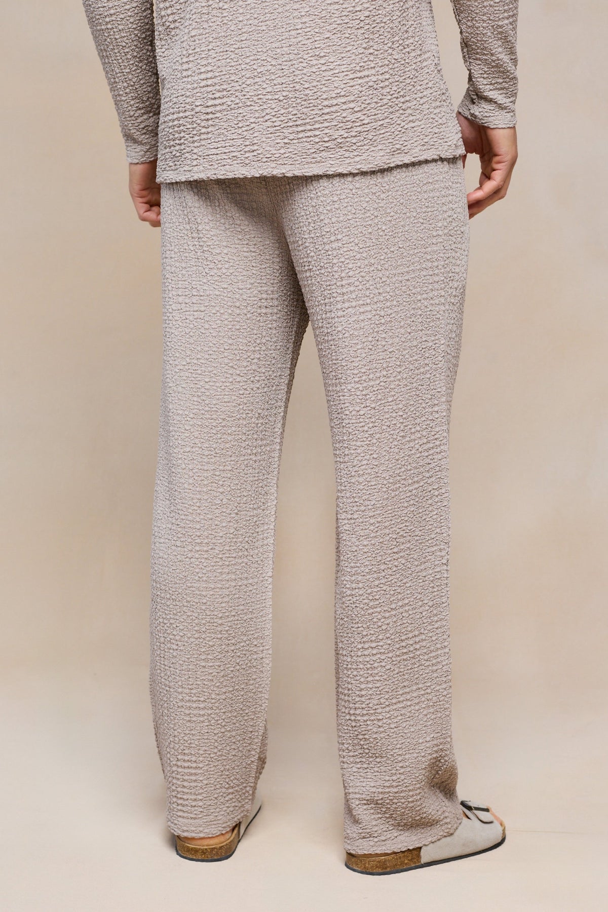 Artie Ruched Textured Trouser - Mushroom