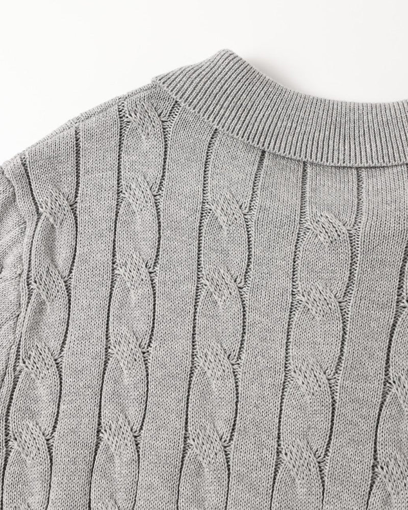 FLORENCE Cable Knit Polo