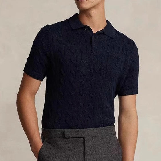 FLORENCE Cable Knit Polo