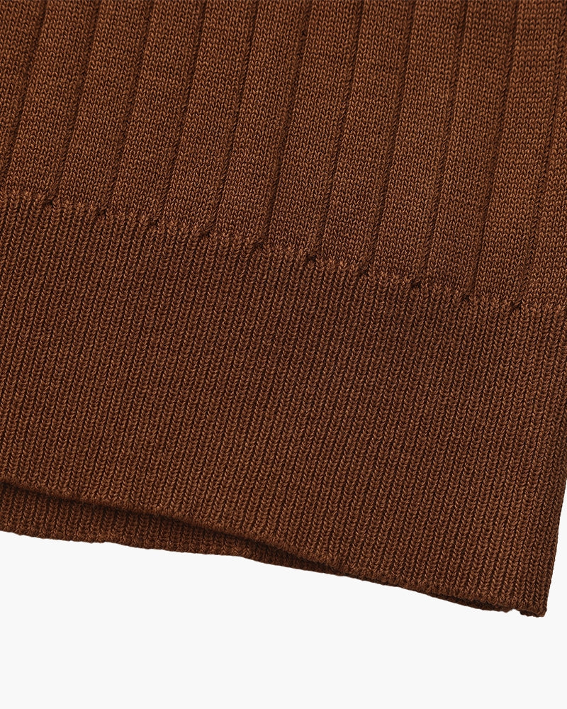 Premium Ribbed Knit Polo