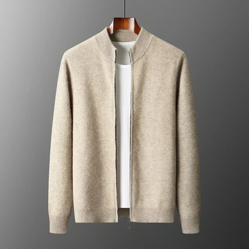 Old Money Men’s Cashmere Zip Jacket