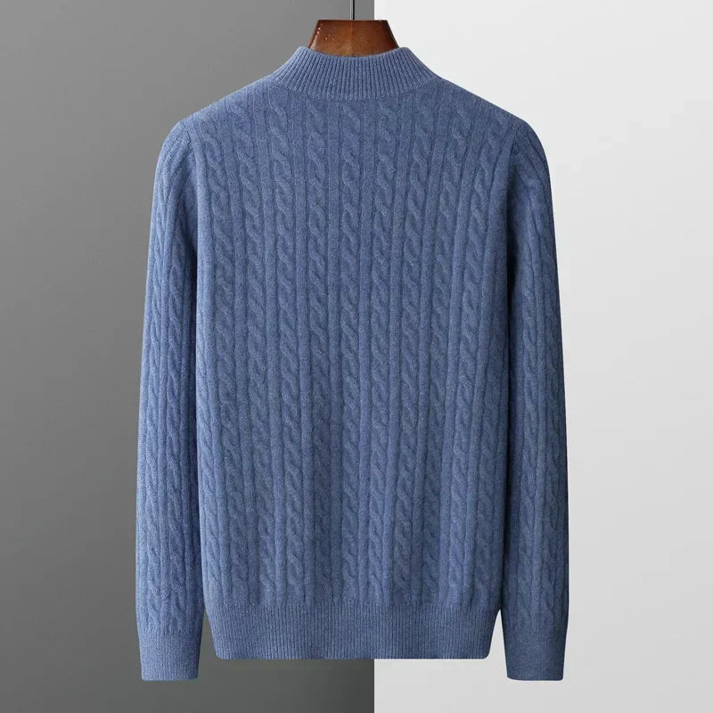 Old Money 100% Cashmere Quarter-Zip Sweater