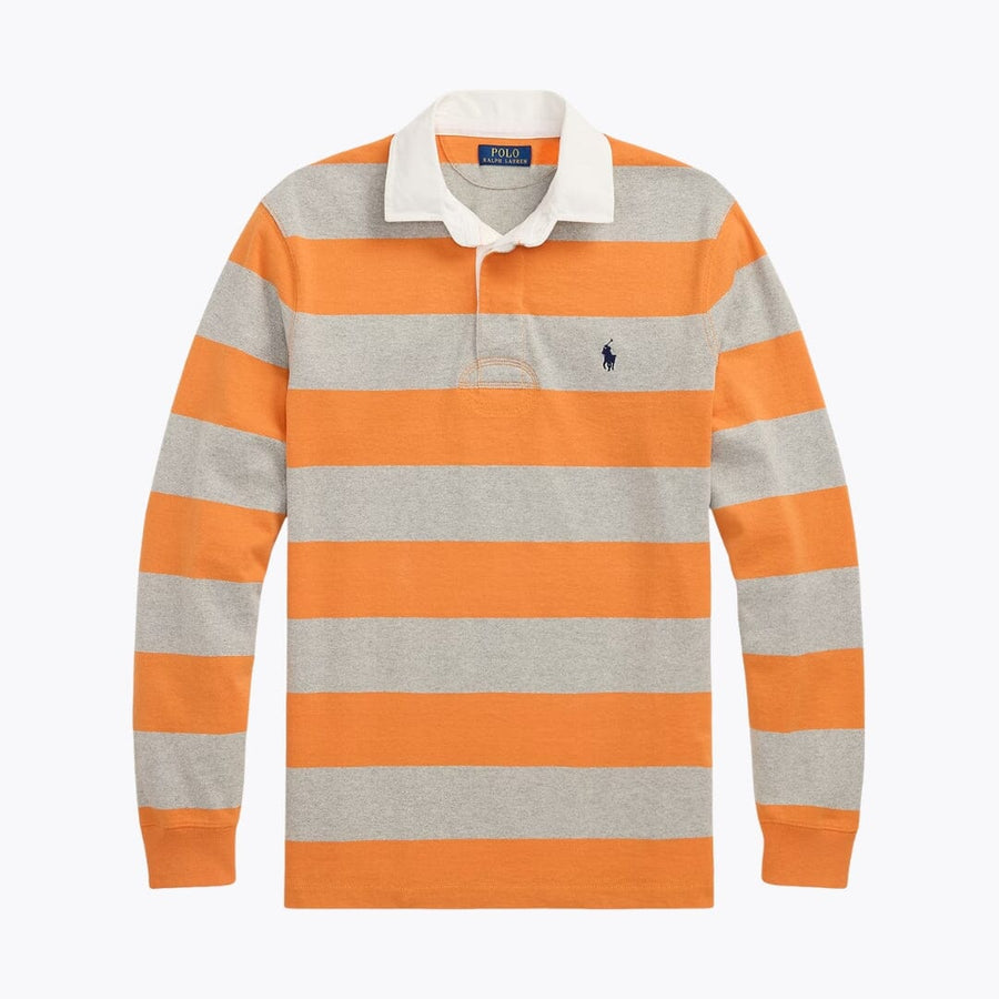 Classic Fit Striped Cotton Rugby Shirt