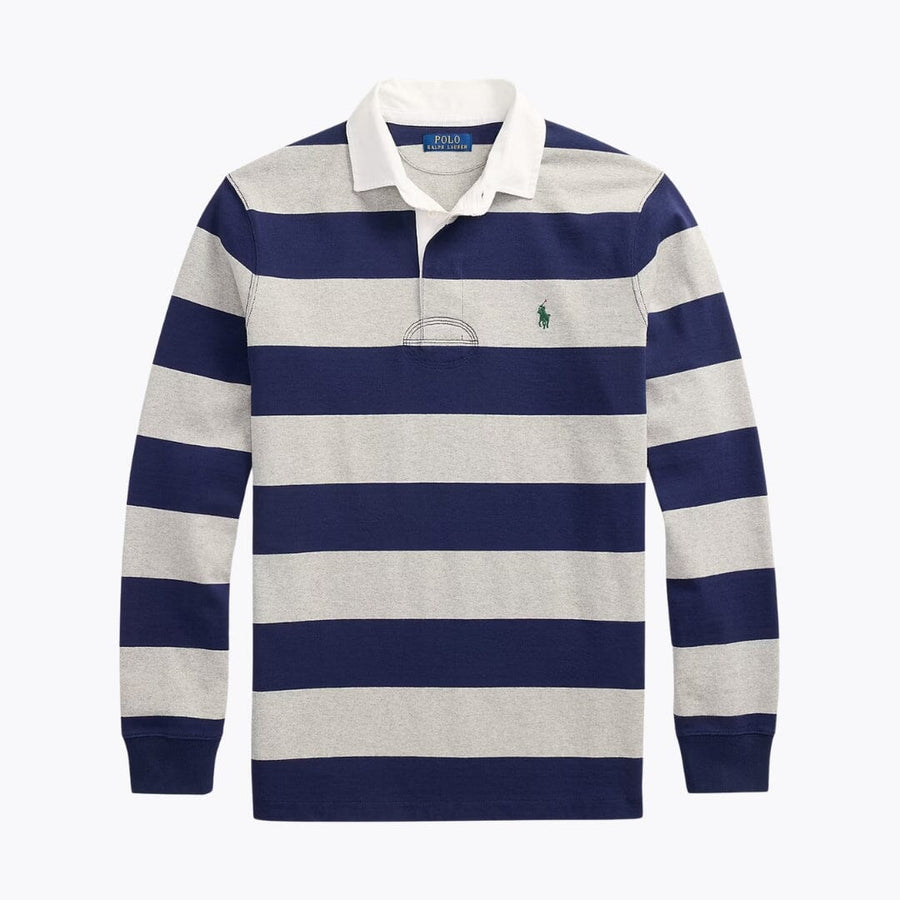 Classic Fit Striped Cotton Rugby Shirt