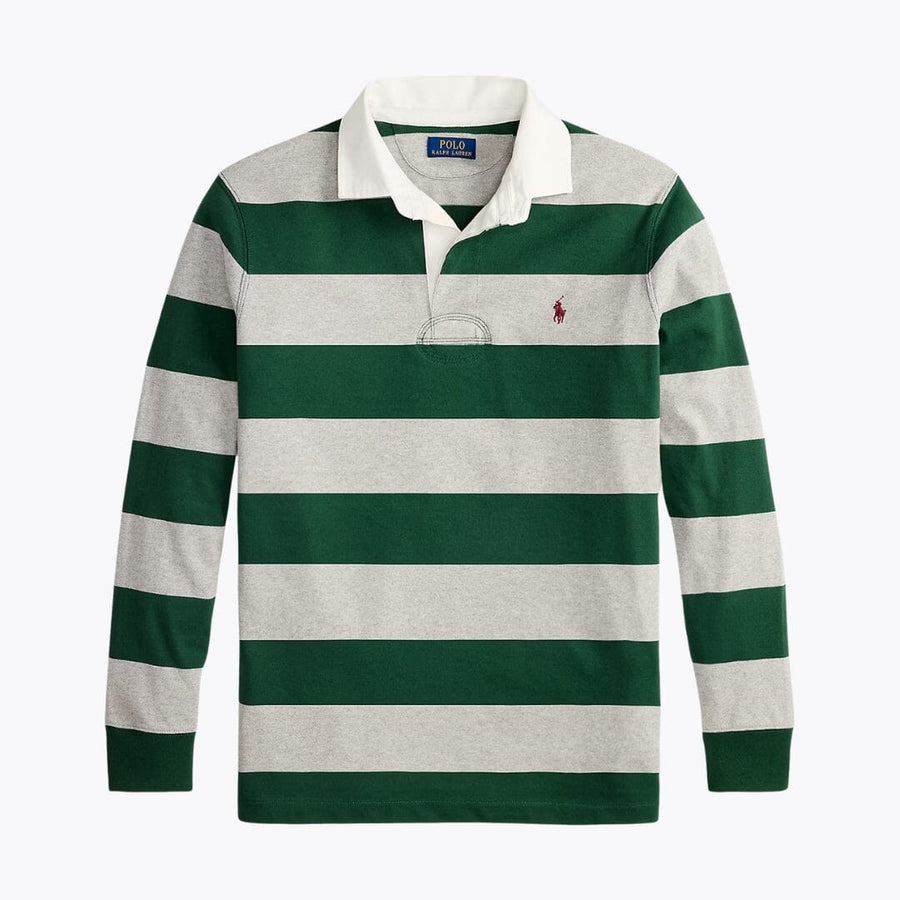 Classic Fit Striped Cotton Rugby Shirt